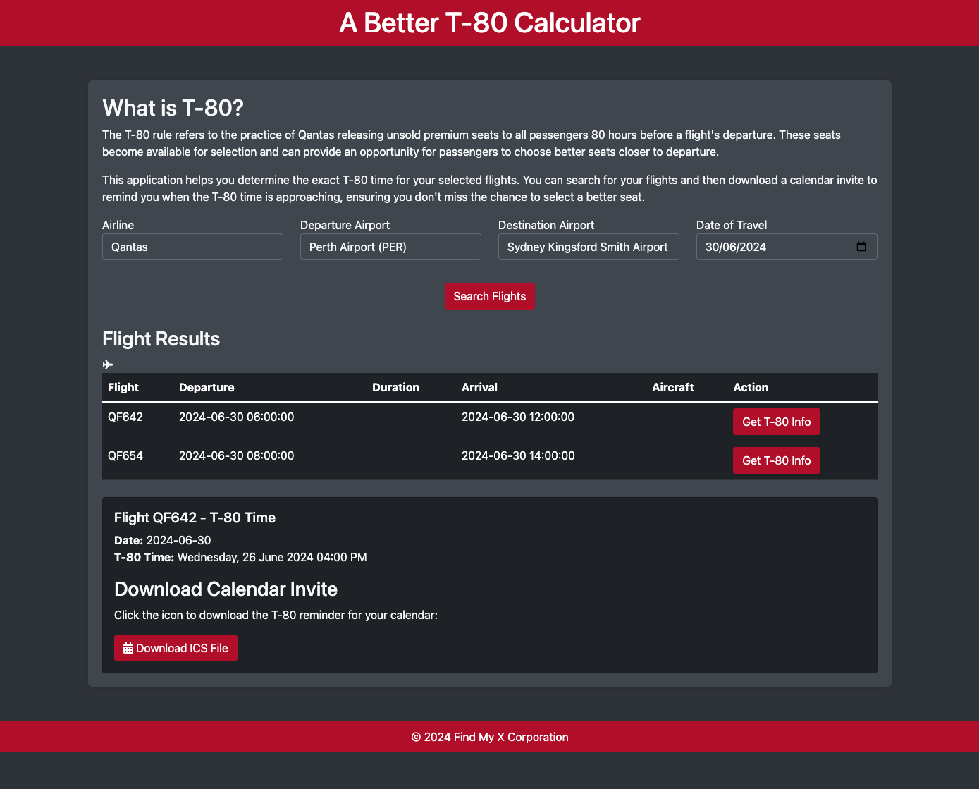 A Better T-80 Calculator